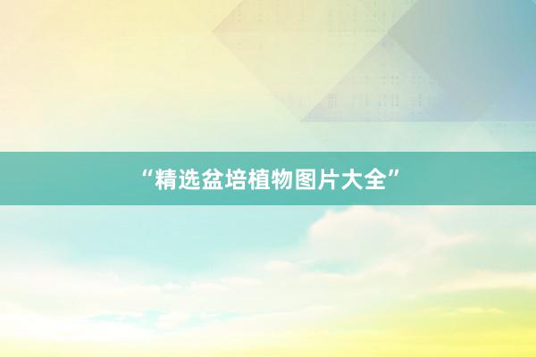 “精选盆培植物图片大全”